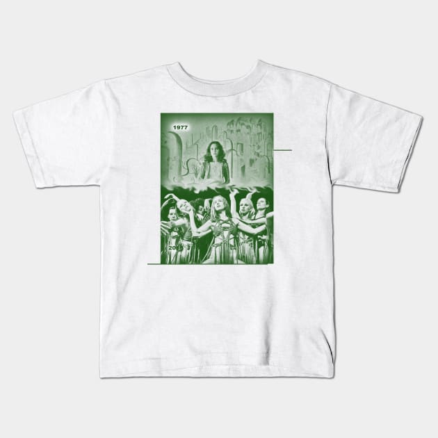 suspiria Dario A. and Luca Guadagnino//green solid Kids T-Shirt by Loreatees